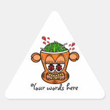 Orange zombie monkey sticker