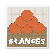 Oranges Series 1 Square Magnet