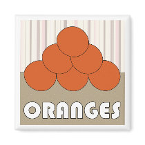 Oranges Series 3 Square Magnet magnets