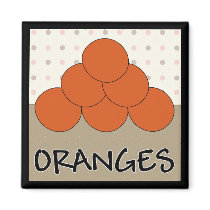 Oranges Series 4 Square Magnet magnets