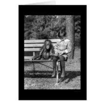 Orangutan and Boy in Park 1920 Card