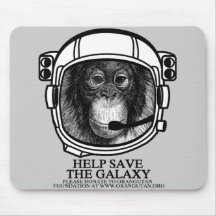Orangutan Astronaut - Help Save the Galaxy Mousemats