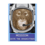 Orangutan Astronaut Mission postcards