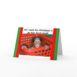 Orangutan Baby Christmas carol cards