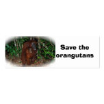 Orangutan Mother and Baby bookmark Business Cards