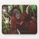 Orangutan Mother & Baby Wildlife-support Mousepad