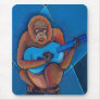 Orangutan playing guitar blues musician fun art
