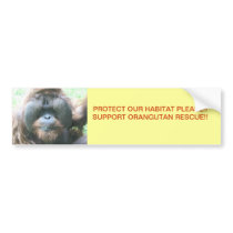 Orangutan RESCUE BUMPER STICKER