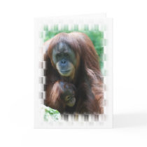 Orangutan with Baby  Greeting Card