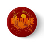 Oranje Soccer fans soccer grunge ball gifts buttons