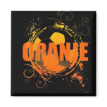 Oranje Soccer fans soccer grunge ball gifts magnets