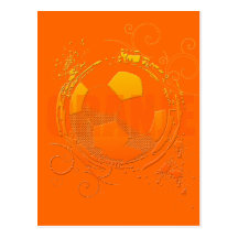 Oranje Soccer fans soccer grunge ball gifts Postcards