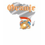 Oranje the Dutch Rampant Lion goes to Africa t-shirts