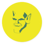 orc creature cranky face customisable stickers