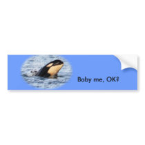 Orca Baby Spy Hop In Pastel Bumper Sticker