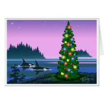 Orca Christmas card