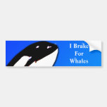 Orca Killer Whale Spy Hops on a Blue Starry Sky Bumper Stickers