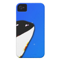 Orca Killer Whale Spy Hops on a Blue Starry Sky iPhone 4 Case-Mate Cases