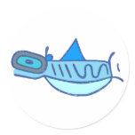 orca killer whale round sticker