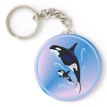 Orca Mum and Baby Keychain