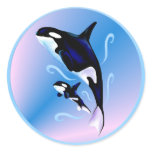 Orca Mum and Baby Sticker