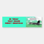 Orca Whale Christmas Green Sea Merry Christmas Bumper Sticker