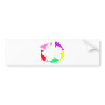 Orca Whale Circle in Five Colours bumper stickers