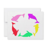 Orca Whale Circle in Five Colours invitations