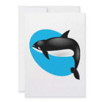 orca whale personalized invitation