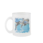 Orca Whales Glass Coffee Mug
