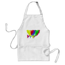 Orca Whales Jump In Six Multicolors Apron