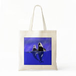 Orca Whales Spy Hopping Tote Bag