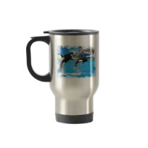 Orca Whales Stainless Travel Mug