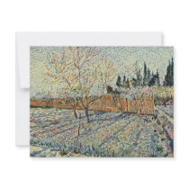 Orchard With Cypress By Vincent Van Gogh Personalized Invites