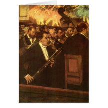 Orchestra of Opera by Degas, Vintage Impressionism Greeting Card
