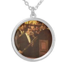 Orchestra of Opera by Degas, Vintage Impressionism Necklace