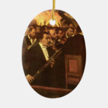 Orchestra of Opera by Degas, Vintage Impressionism Christmas Tree Ornaments