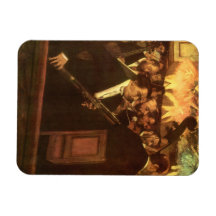 Orchestra of Opera by Degas, Vintage Impressionism Magnet