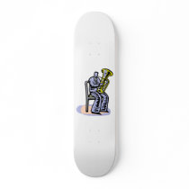 Orchestra Tuba Player Graphic, Seated Image Skateboards