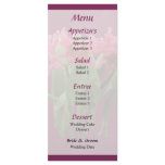 Orchid Chorus Line Wedding Menu Rack Card Template