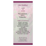 Orchid Chorus Line Wedding Program Rack Card Design