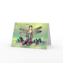 Orchid Faerie Holiday Card