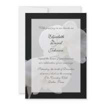 Orchid Marriage Reception Only Wedding Invitation