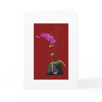 Orchid on Red Card