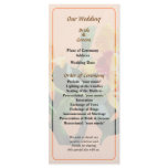 Orchid Persian Garden Wedding Program Custom Rack Card
