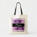 ORCHID PURPLE Roses and Lace Name Bag for Mum