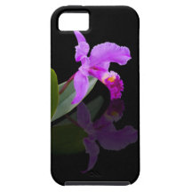 Orchid Reflected on Black IPhone 5 Case