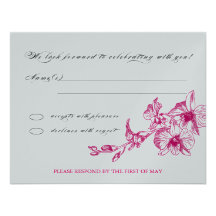 Orchid RSVP Custom Invite