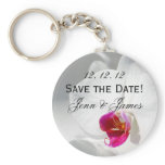 Orchid Save the Date! Key Chains keychains