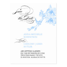 Orchid Save the Date Post Card